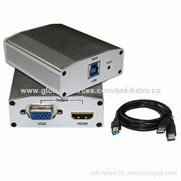 USB3.0 to HDMI/VGA Multi-display Adapters, with Backward Compatibility USB2.0/3.0